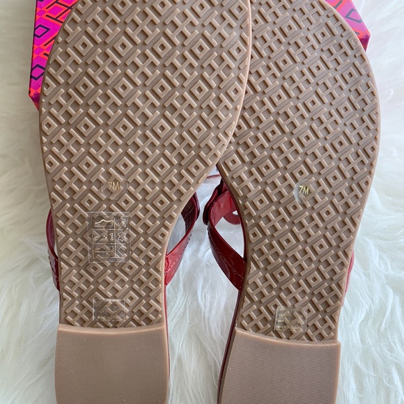 Tory Burch Miller sandals patent dark redstone - Picture 5 of 8